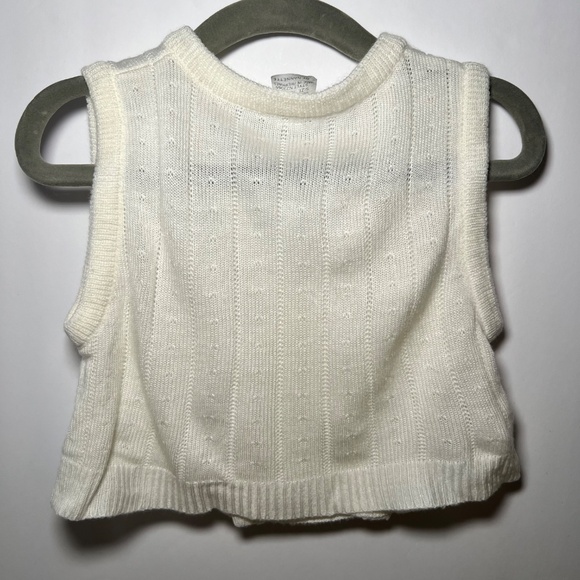 Vintage Paper Tag Rabbit White Sweater Vest Button Up Soft 18 months Easter - Picture 2 of 5